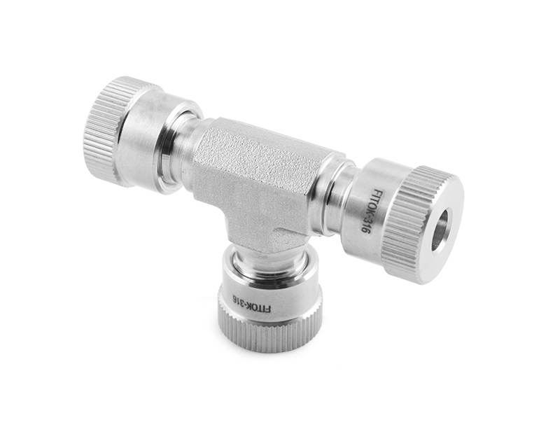 316 SS, Ultra-Torr Vacuum Fitting, FITOK VL Series Union Tee, 3/8" O.D ...